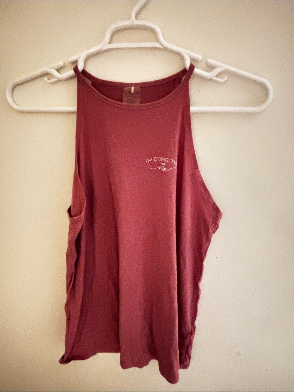 Women's Mauve High-Neck Graphic Tank Top